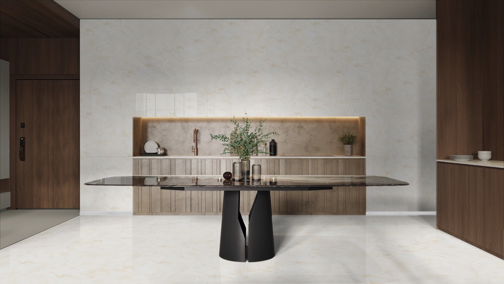 Barcelona Cream Glossy 60cm x 120cm 9mm