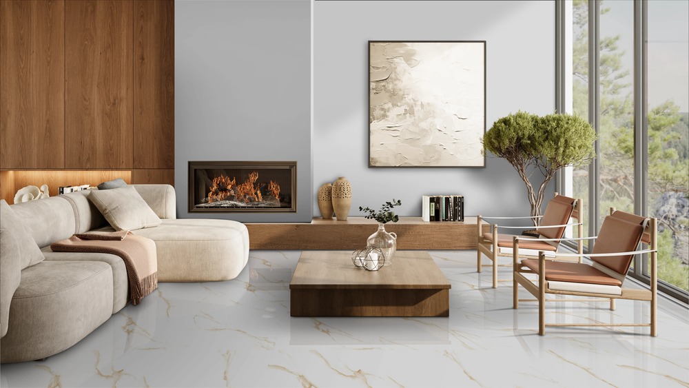 Carrara Gold Glossy 60cm x 120cm 9mm