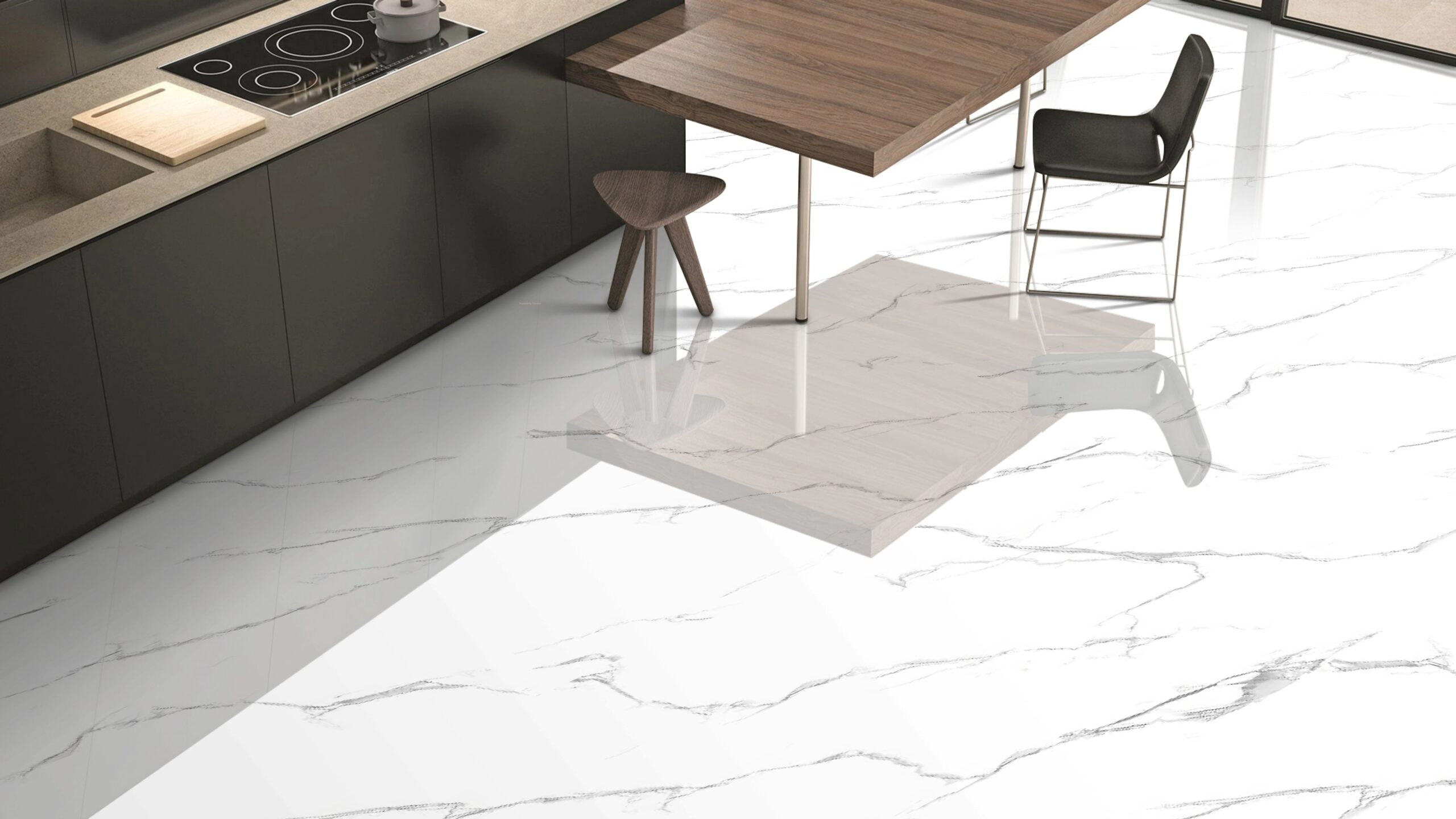 Carrara Grey Glossy 60cm x 120cm 9mm