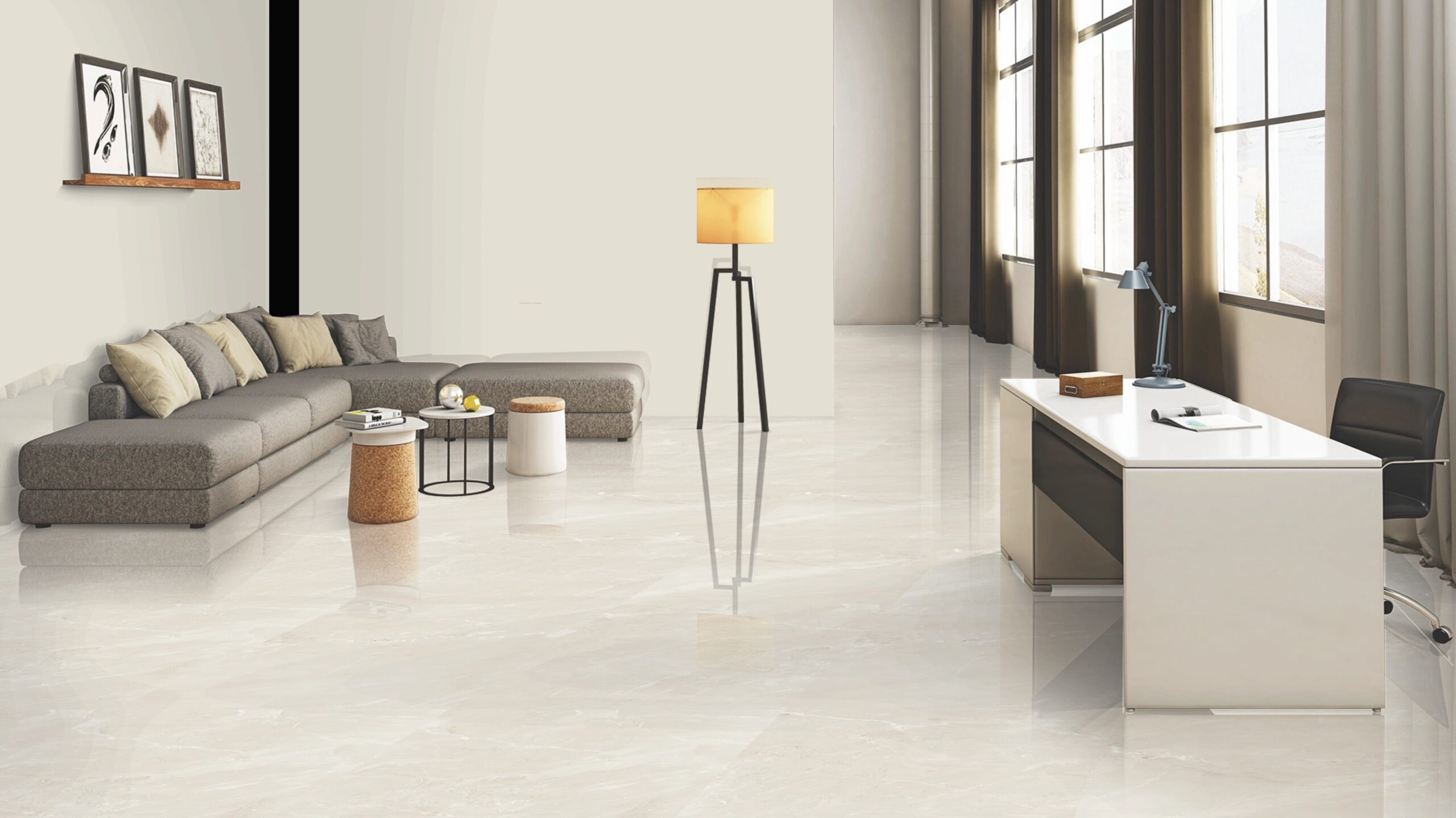 Ocean Beige Glossy 60cm x 120cm 9mm