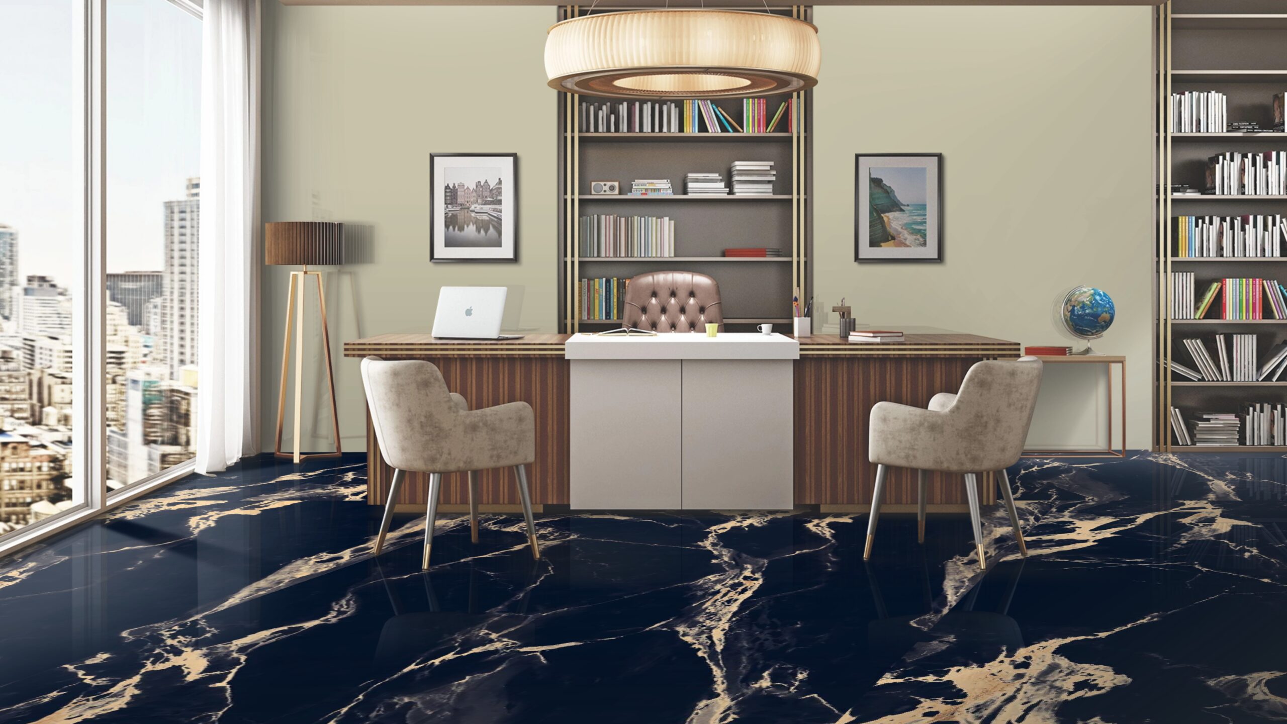 Victorian Black High Glossy 60cm x 120cm 9mm