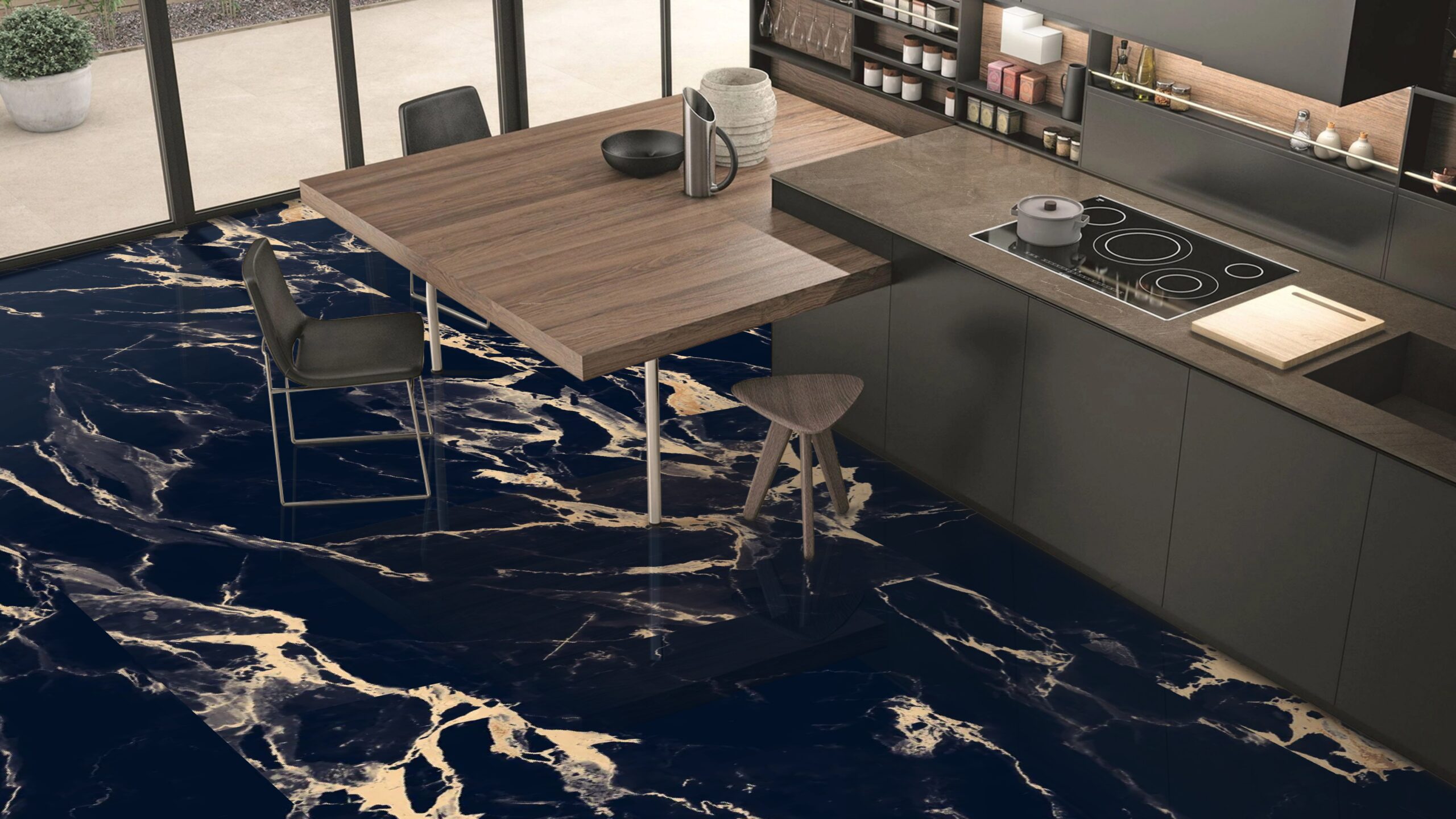 Victorian Black High Glossy 60cm x 120cm 9mm