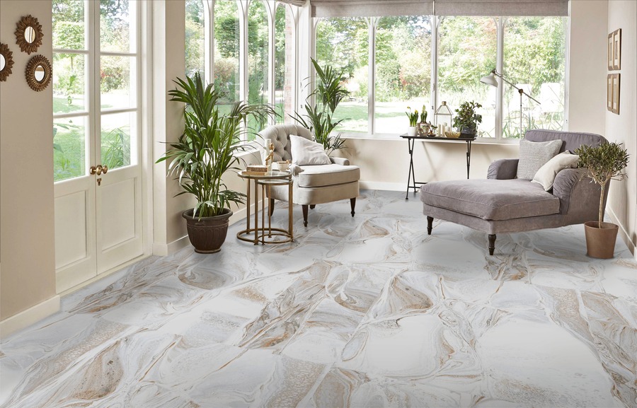 White Lawa Carving & Matt 60cm x 120cm 9mm