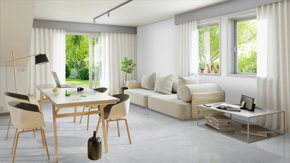 Majestic Grey Glossy 120cm x 120cm 9mm