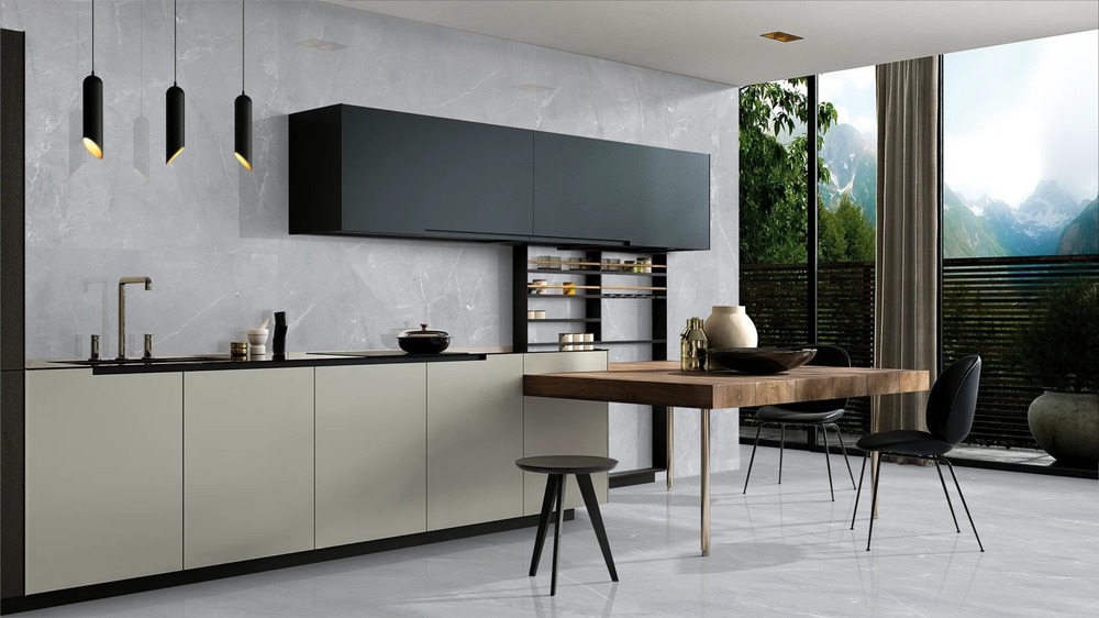 Majestic Grey Glossy 120cm x 120cm 9mm