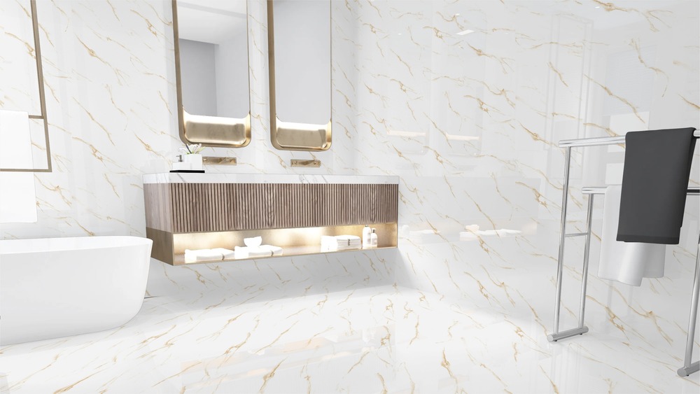Carrara Gold Glossy 30cm x 60cm 9mm