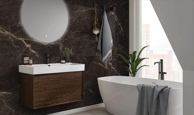 Windsor Black Polished 60cm x 120cm 9mm