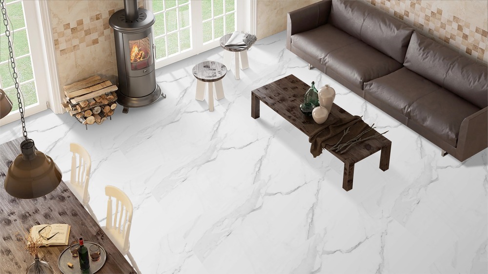 Calacatta White Polished 60cm x 120cm 9mm