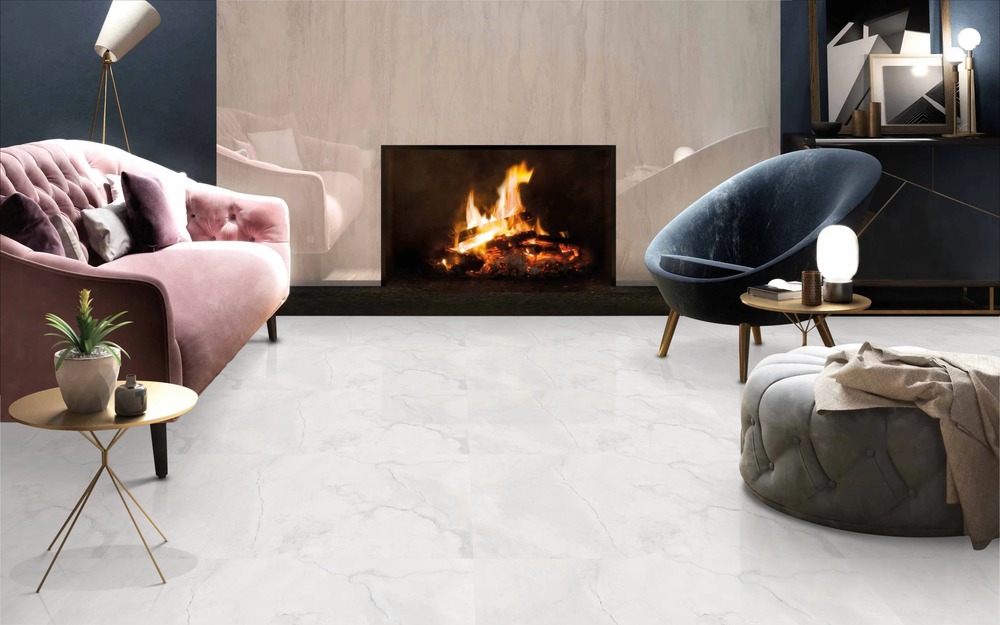 Creta White Polished 60cm x 120cm 9mm