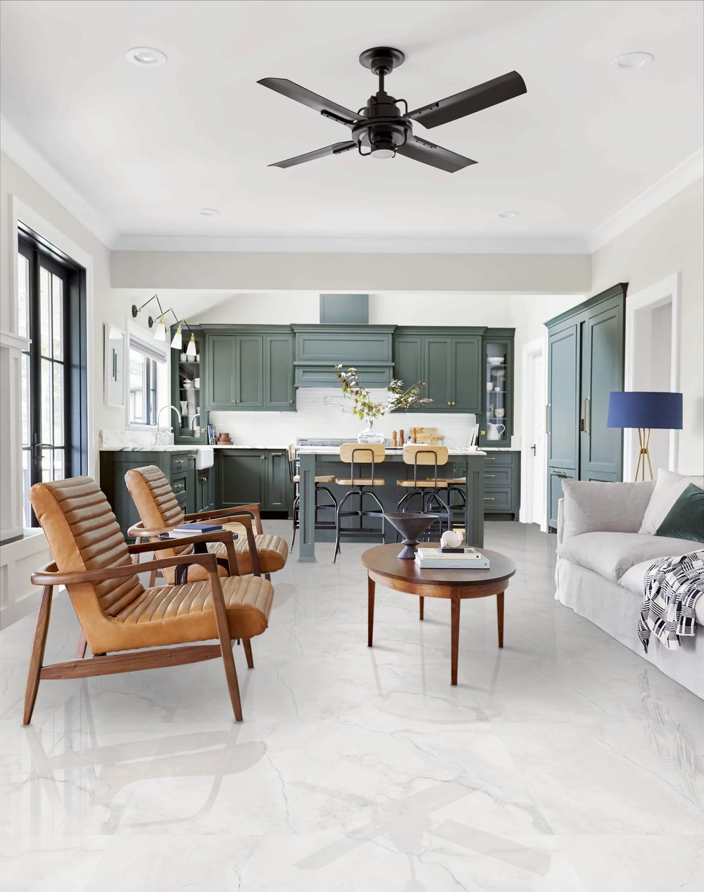 Creta White Polished 60cm x 120cm 9mm