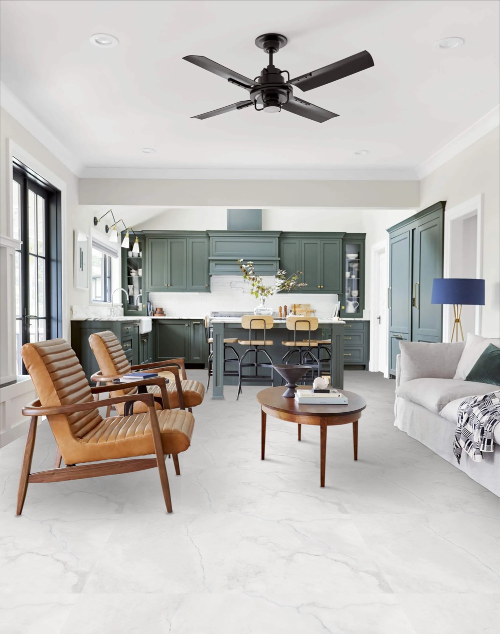 Creta White Satin 60cm x 120cm 9mm