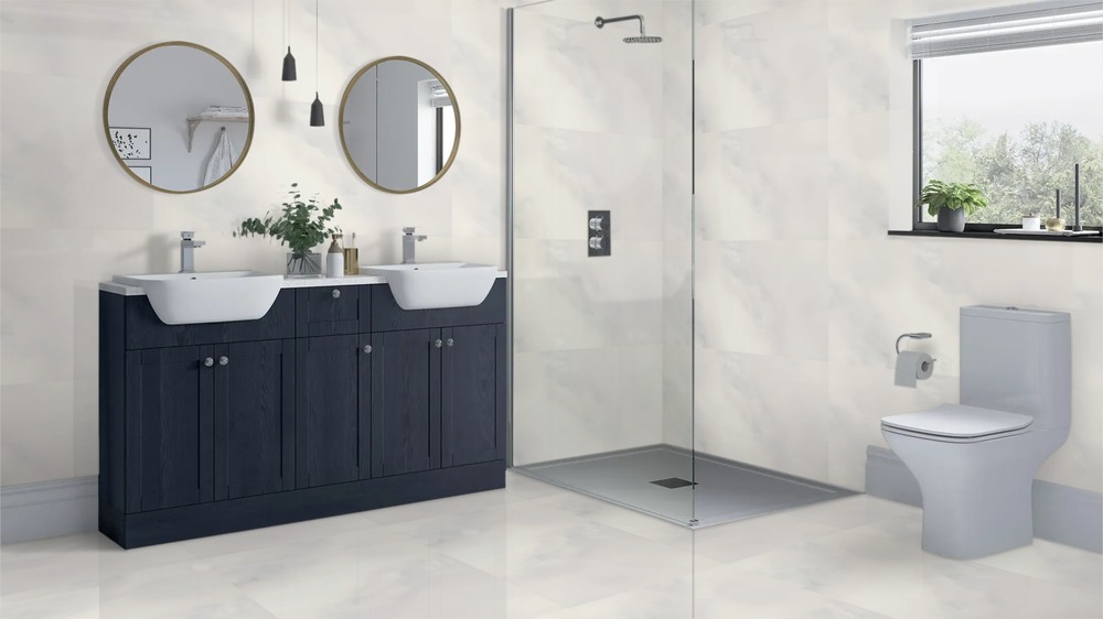 Hydra White Polished 60cm x 120cm 9mm