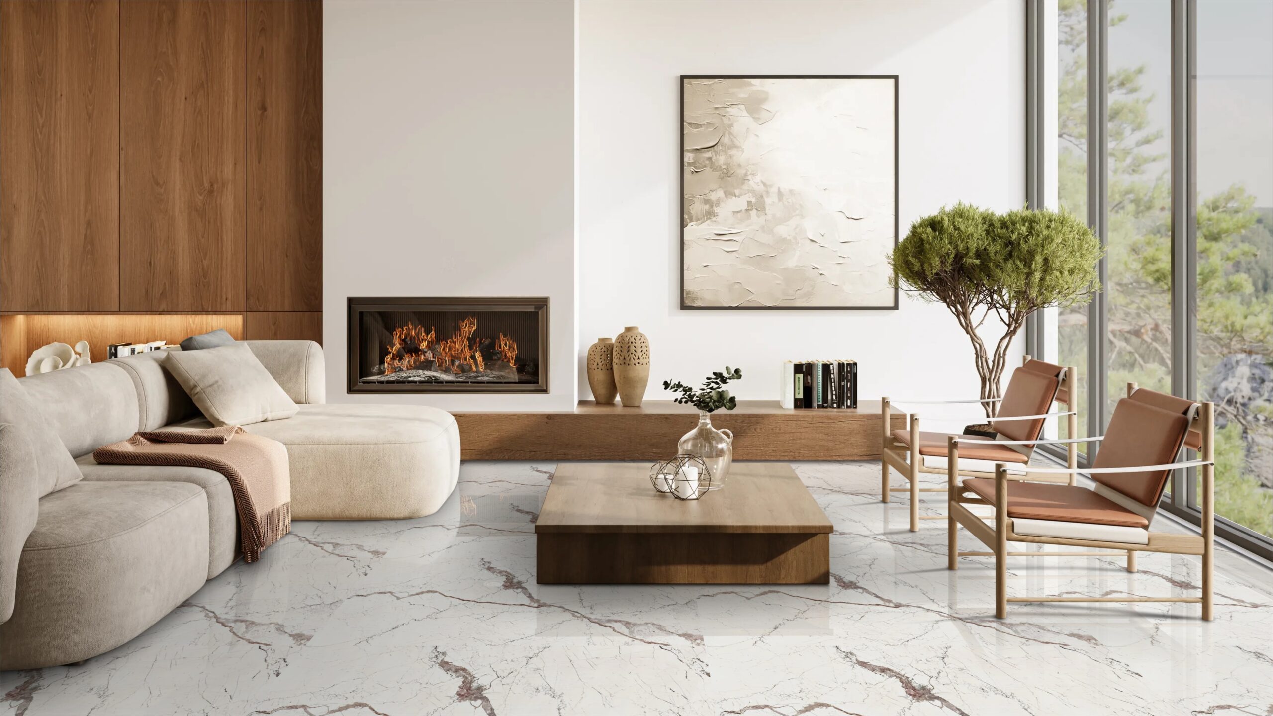 Windsor Burgundy Polished 60cm x 120cm 9mm